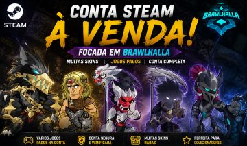 CONTA STEAM À VENDA FOCADA EM BRAWLHALLA