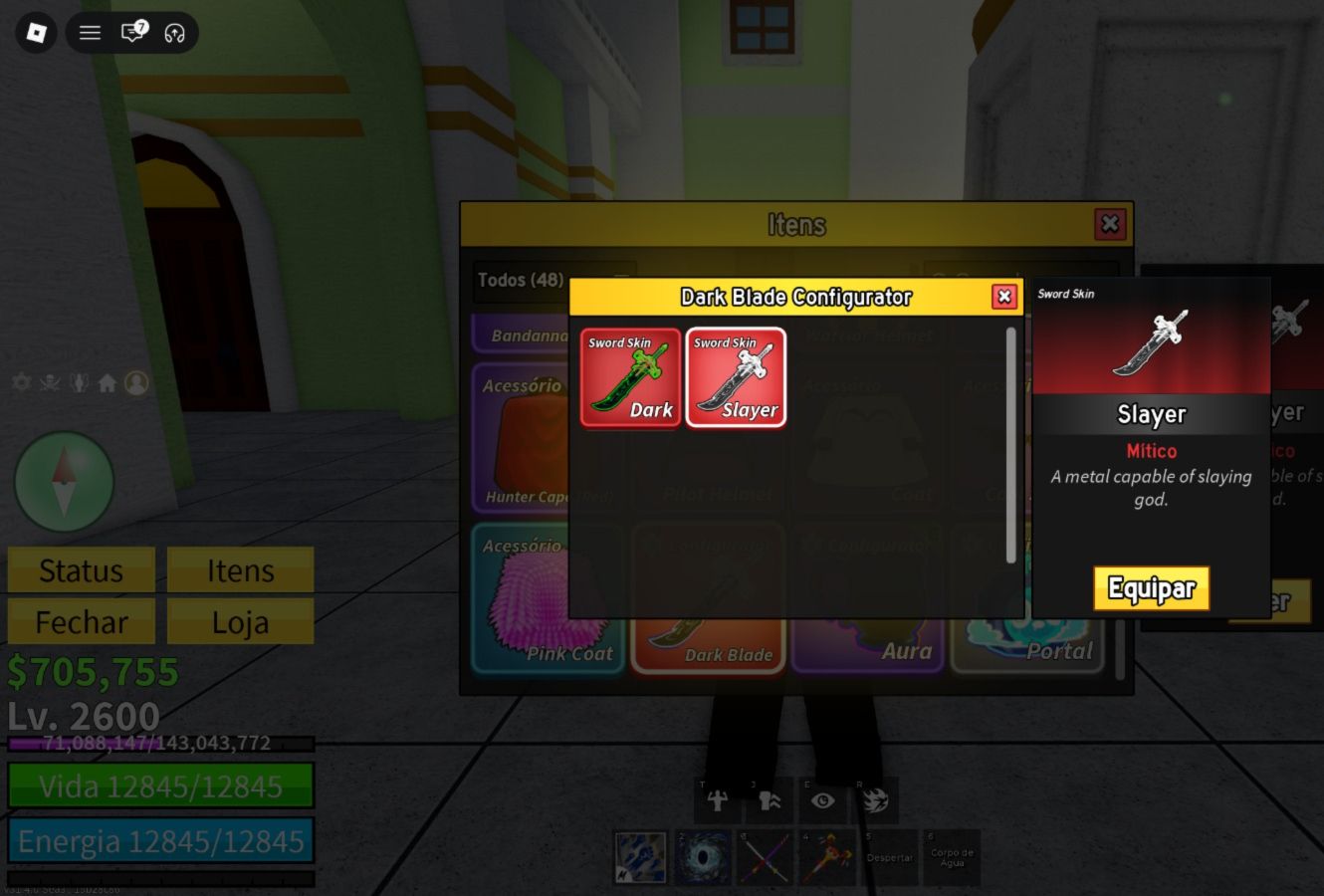Conta de roblox upada em blox fruits e outros jogos