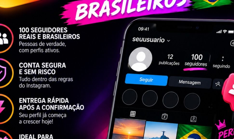CONTA DO INSTAGRAM COM 100 SEGUIDORES BRASILEIROS
