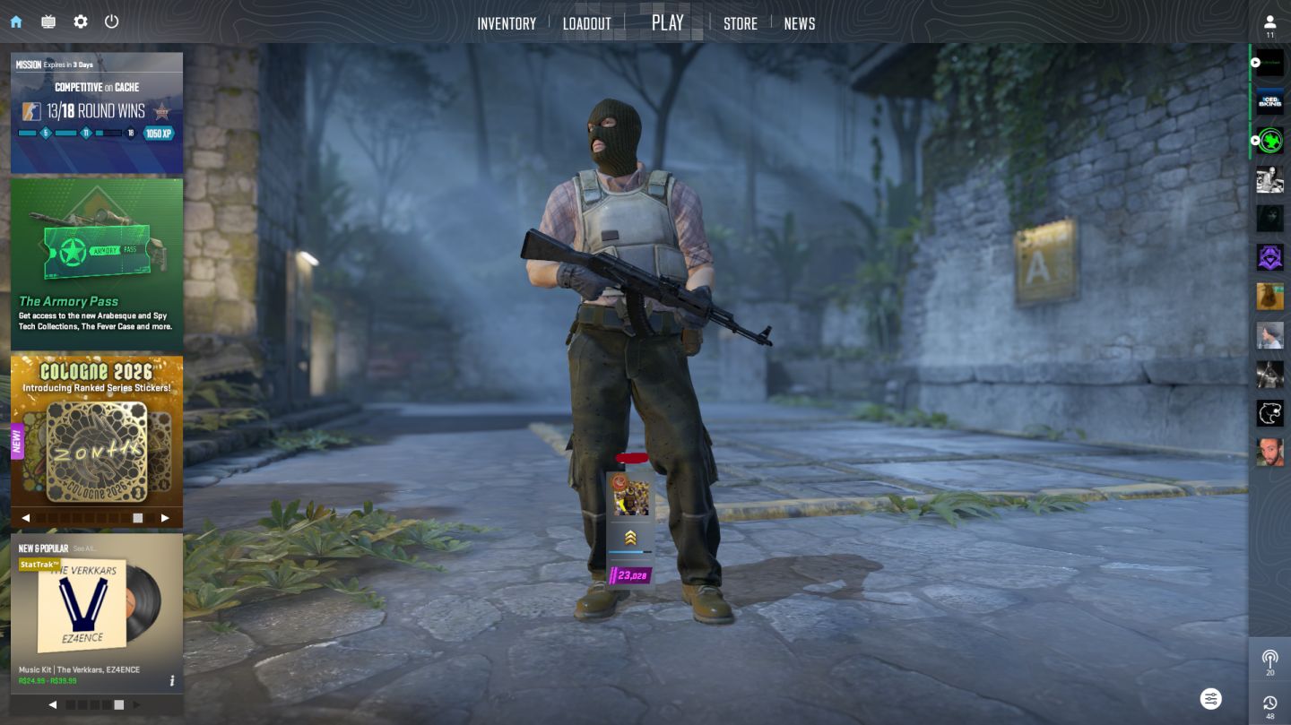 CONTA CS2 TRUST VERDE (LVL 20 GC 10 FACEIT E 26K PREMIER)