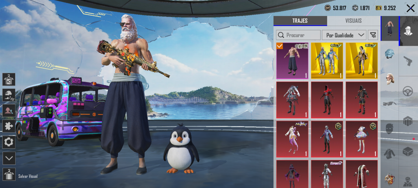 CONTA PUBG MOBILE FULL + SKIN GLACIAL E INFERNAL