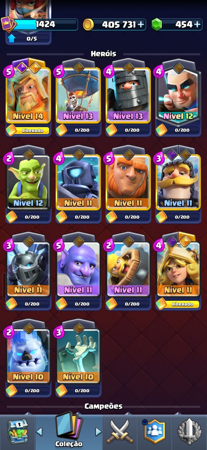Conta da supercell gemada SKINS MUITO RARAS