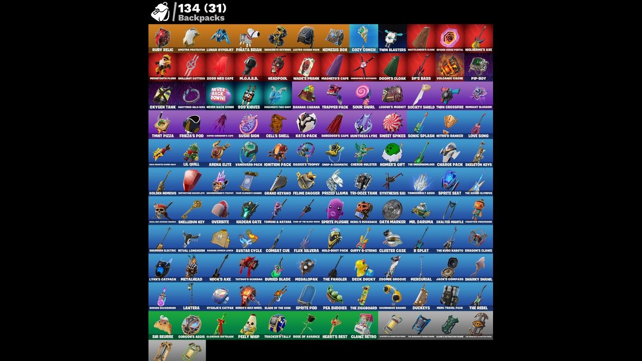 Conta Fortnite 61 SKINS/ Nick HE 30/ SPIDERMAN/ Freeza/ Cell/ Magneto