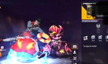 Conta de Free fire com Angeli branca e emoji infinito