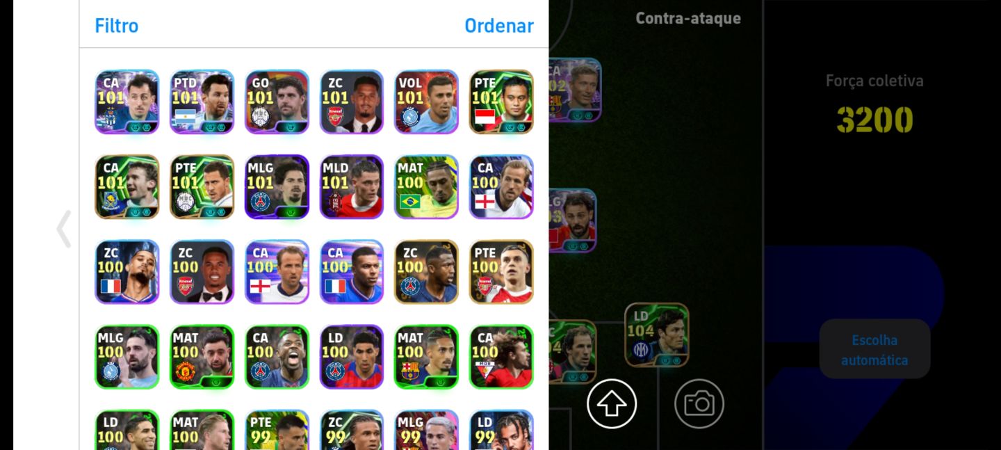 Conta Efootball com 3200 de Força - Ronaldinho Gaúcho| Snijder blitz curle |