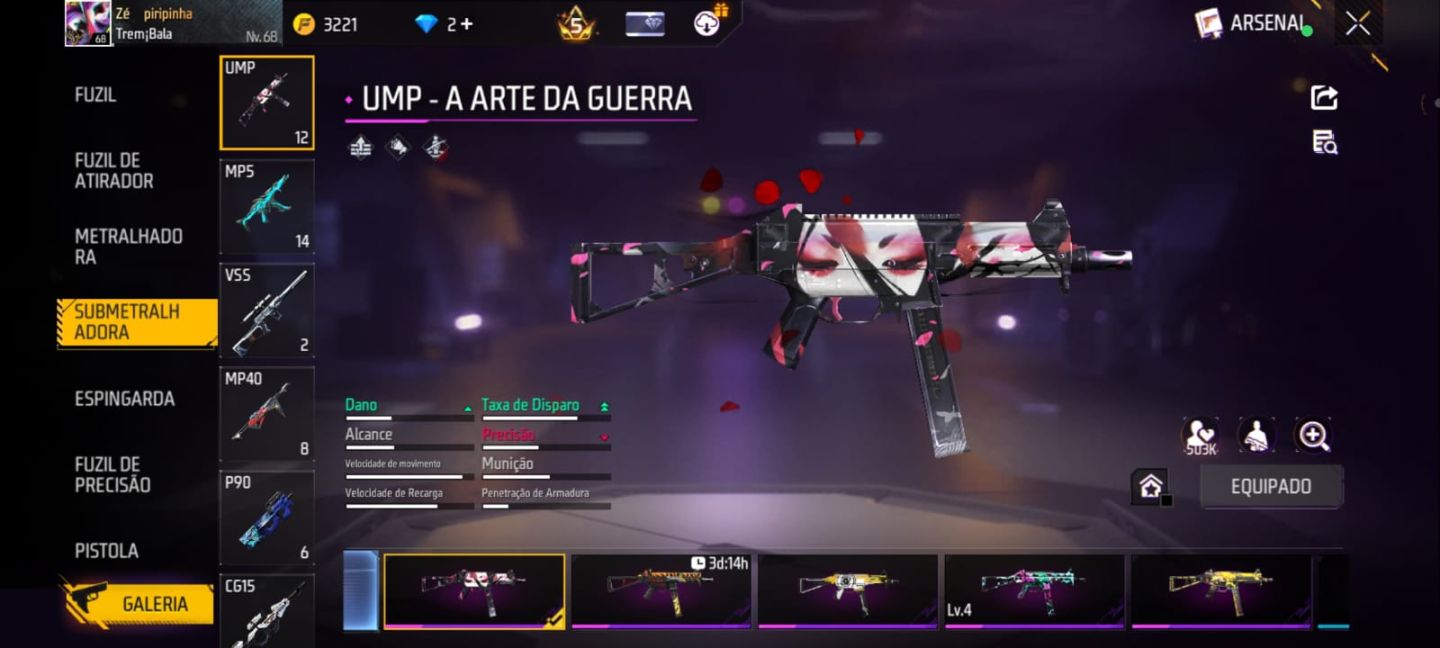 Conta FreeFire Rara (Preço Ngeociavél)