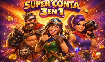 MEGA CONTA COM CLASH ROYALE, CLASH OF CLANS E BRAWL STARS