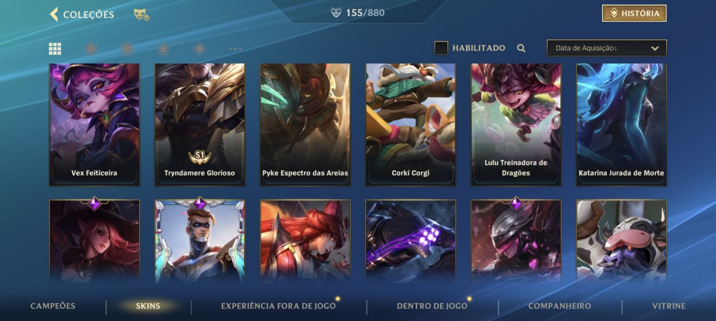 CONTA WILD RIFT | 155 SKINS | GRÃO-MESTRE 2X | NÍVEL 118