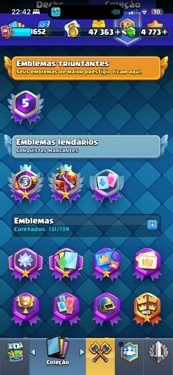 CONTA CLASH ROYALE 13.000 TROFÉUS
