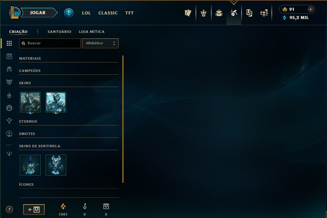 Conta com +5k gastos, 273 skins, todos campeoes. (Skins de tfte valorant tbm)