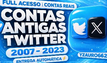 [MENOR PREÇO] CONTAS TWITTER ANTIGAS COM SEGUIDORES E POSTS
