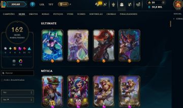 FULL ACESSO - 162 SKINS - TODOS CAMPEÕES - LEVEL 678 - 30 MIL ESSENCIA AZUL
