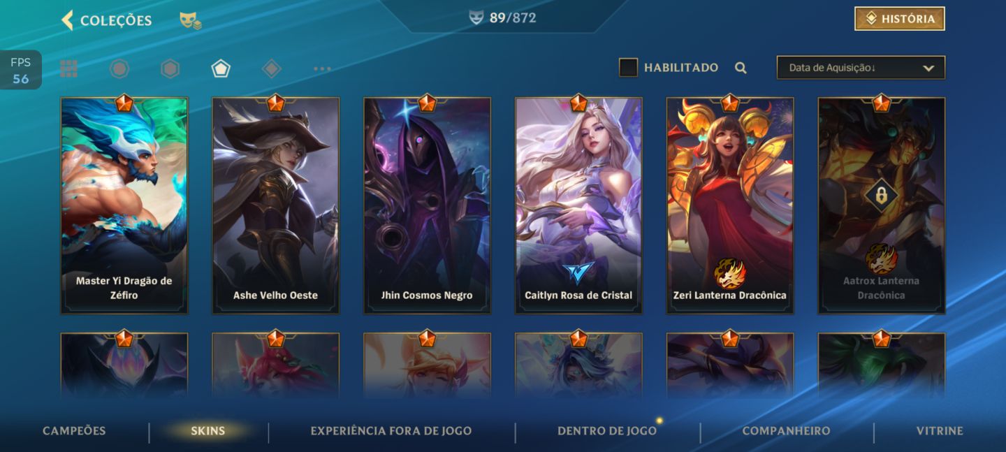 Conta Wild Rift a venda mestre+ com várias skins
