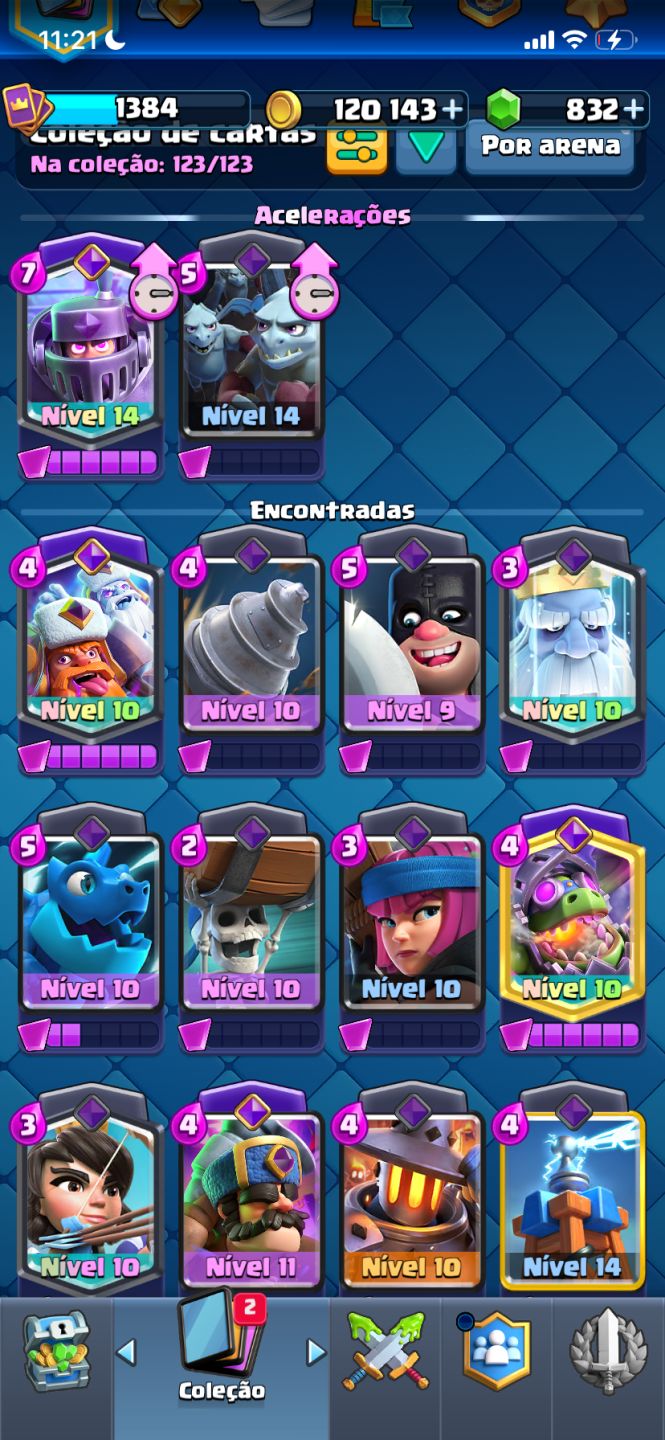 CONTA CLASH ROYALE 10K TROFÉUS