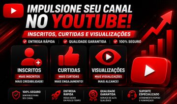 YOUTUBE | Inscritos - Likes - Views - Comentários | Entrega Rápida
