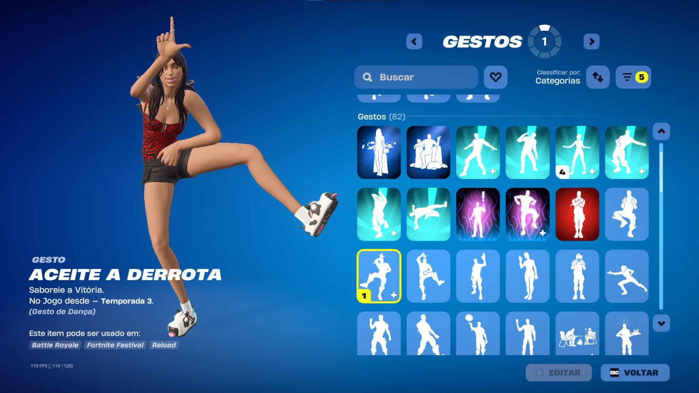 Conta de fortnite rara full season 3 com 145 skins