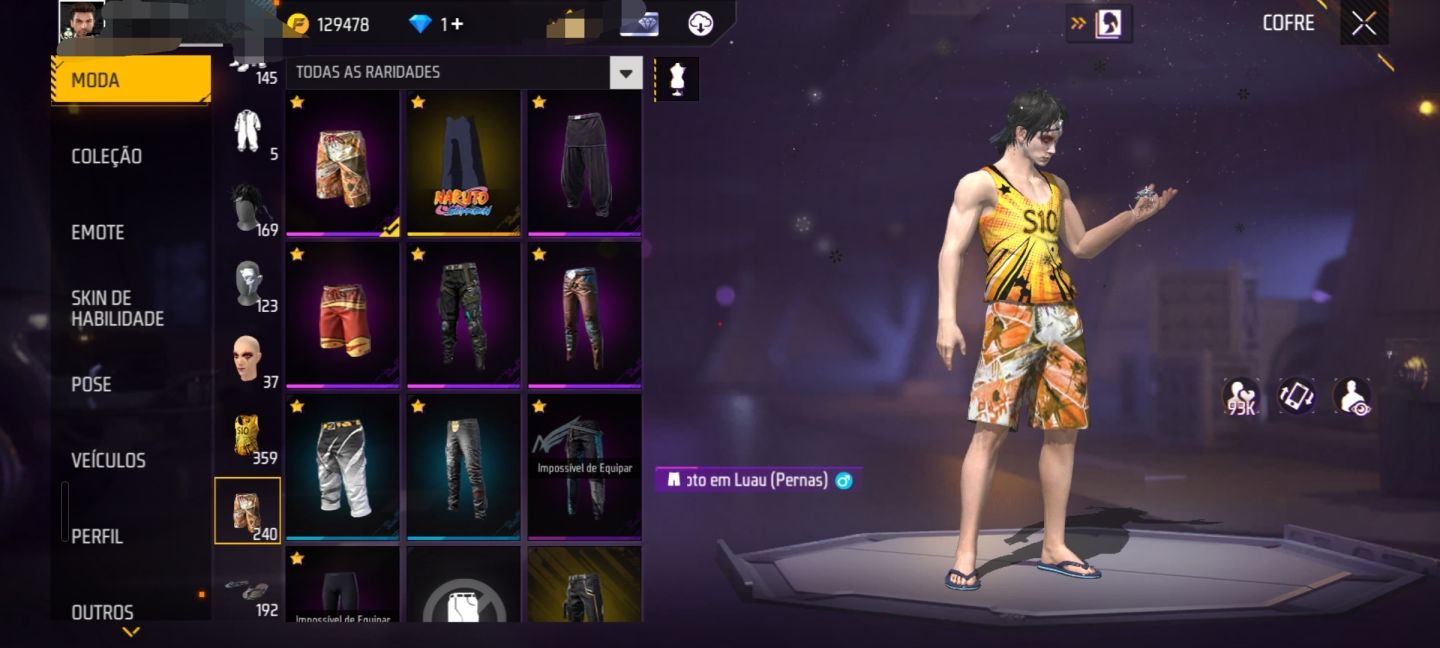 CONTA DE FREE FIRE COM 8 ANOS !/COM BASTANTE SKIN BONITAS, EVOLUTIVAS E RARAS !