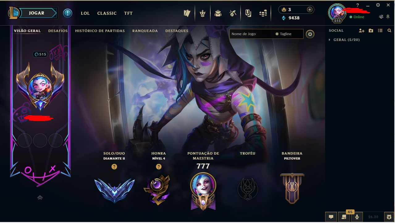 CONTA DUPLA VALORANT (R$4455) + LOL (6048) GASTOS