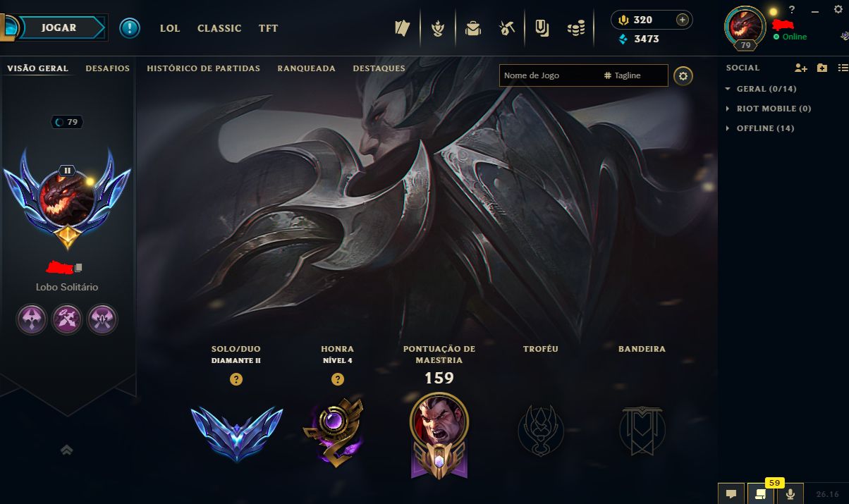 CONTA DIAMANTE 2 (MMR MESTRE, UPADA DO 0, DEUS-REI DARIUS, RIVEN PACTO QUEBRADO)