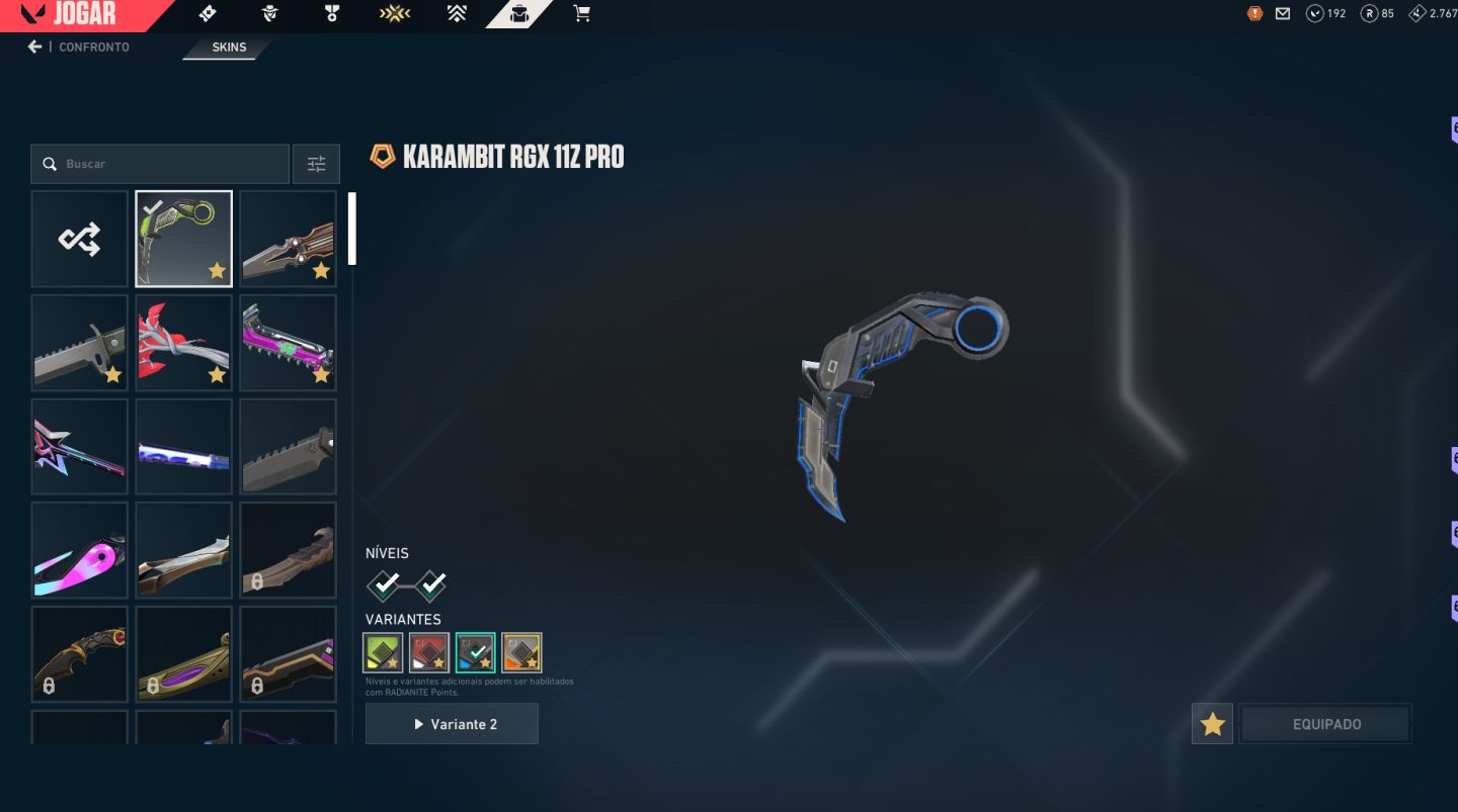 Conta Valorant ascendente 3 com 5 facas e varias outras skins de armas