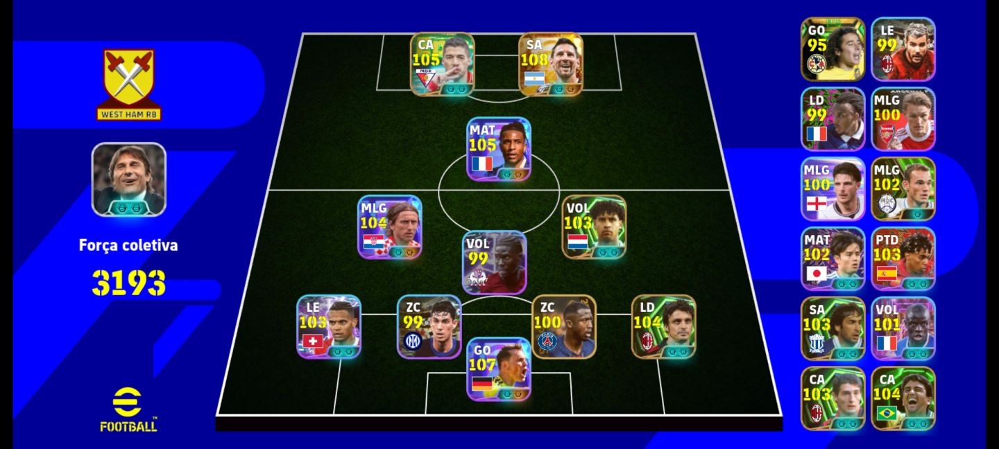 CONTA EFOOTBALL MESSI BIG TIME E RARIDADES
