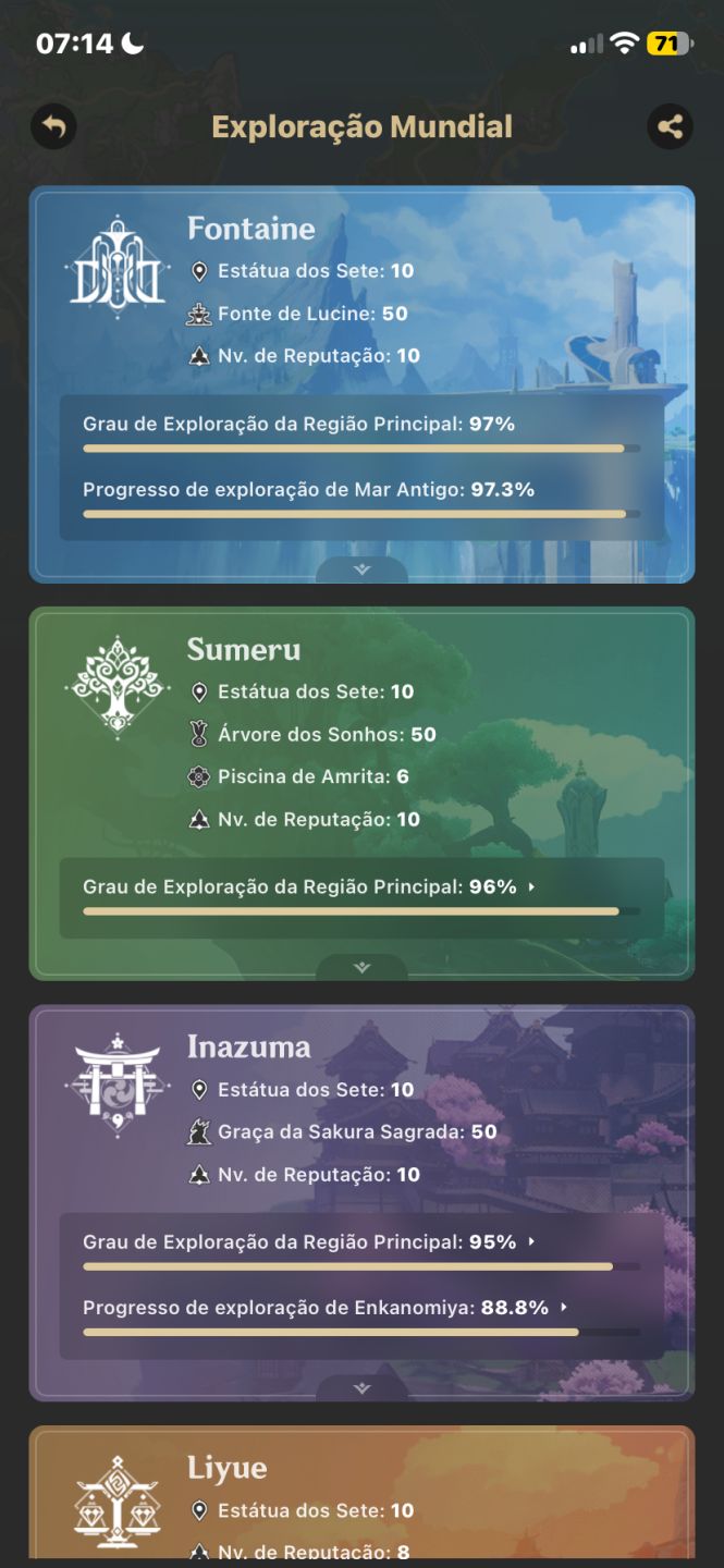 Conta ar 58 endgame com pouca exploração para fazer