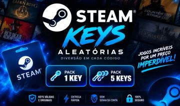 Keys Steam Aleatórias | Packs de 1 e 5 Unidades