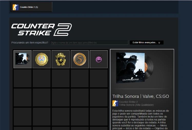 Conta Prime CS2 com Medalha