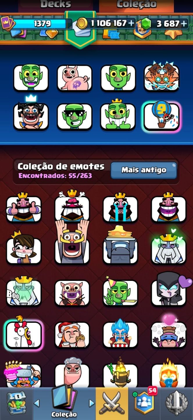 Conta Clash Royale mto boa arena 21 com quase todas as cartas oferta