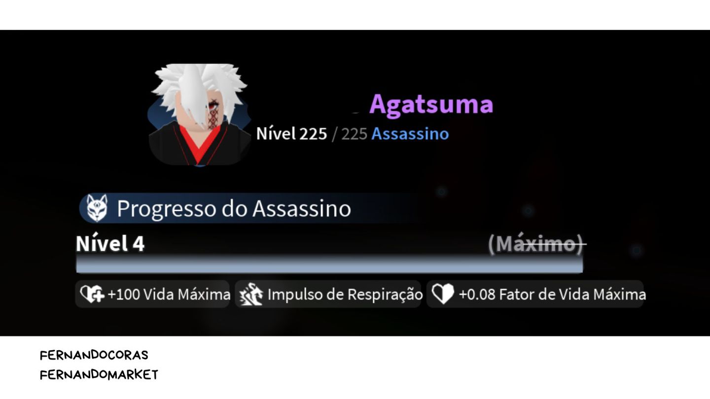 [Slayers 2, Project Slayer 2] Conta Level Max com Clã Mítico Agtsuma+ Nightfall