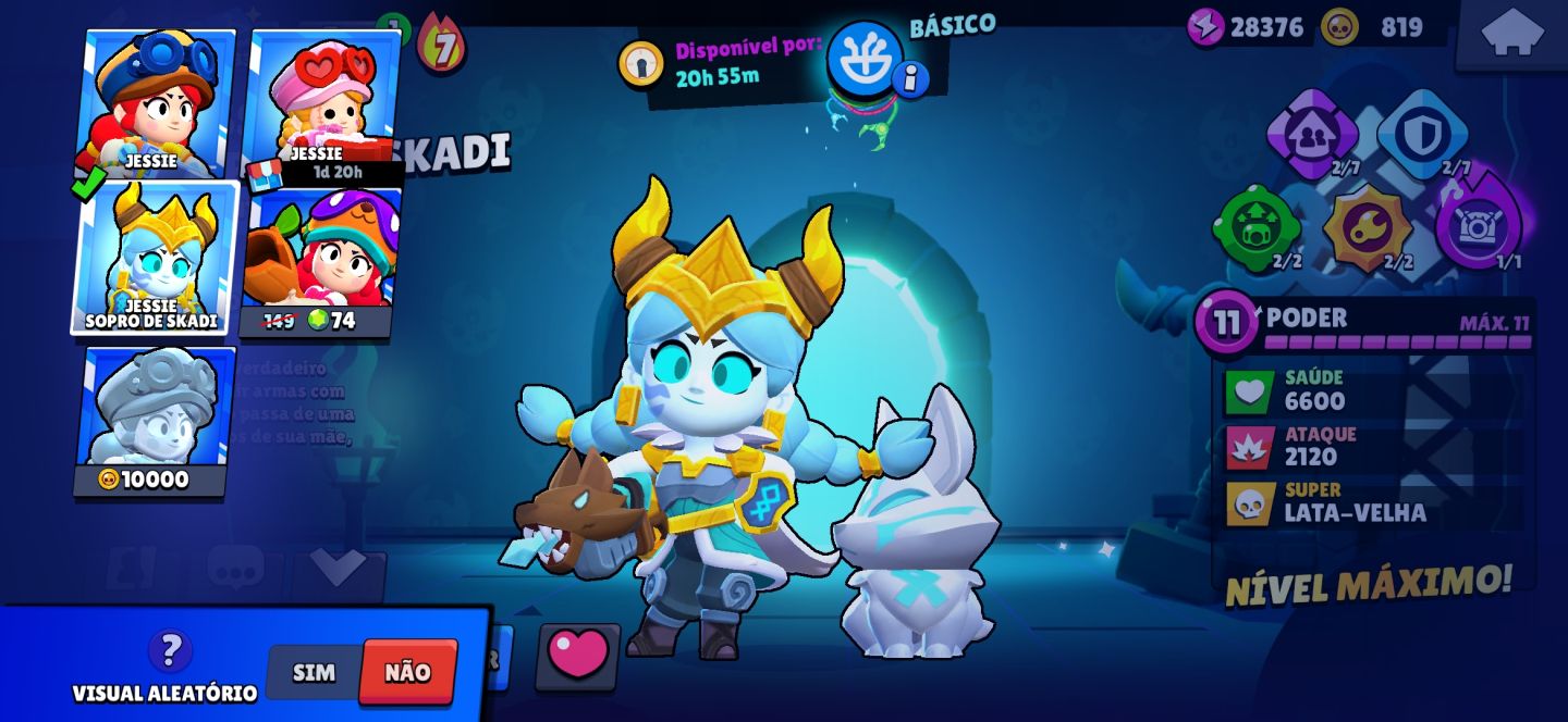 CONTA BRAWL STARS COM 101/108 BRAWLERS/SKINS DE TODAS RARIDADES