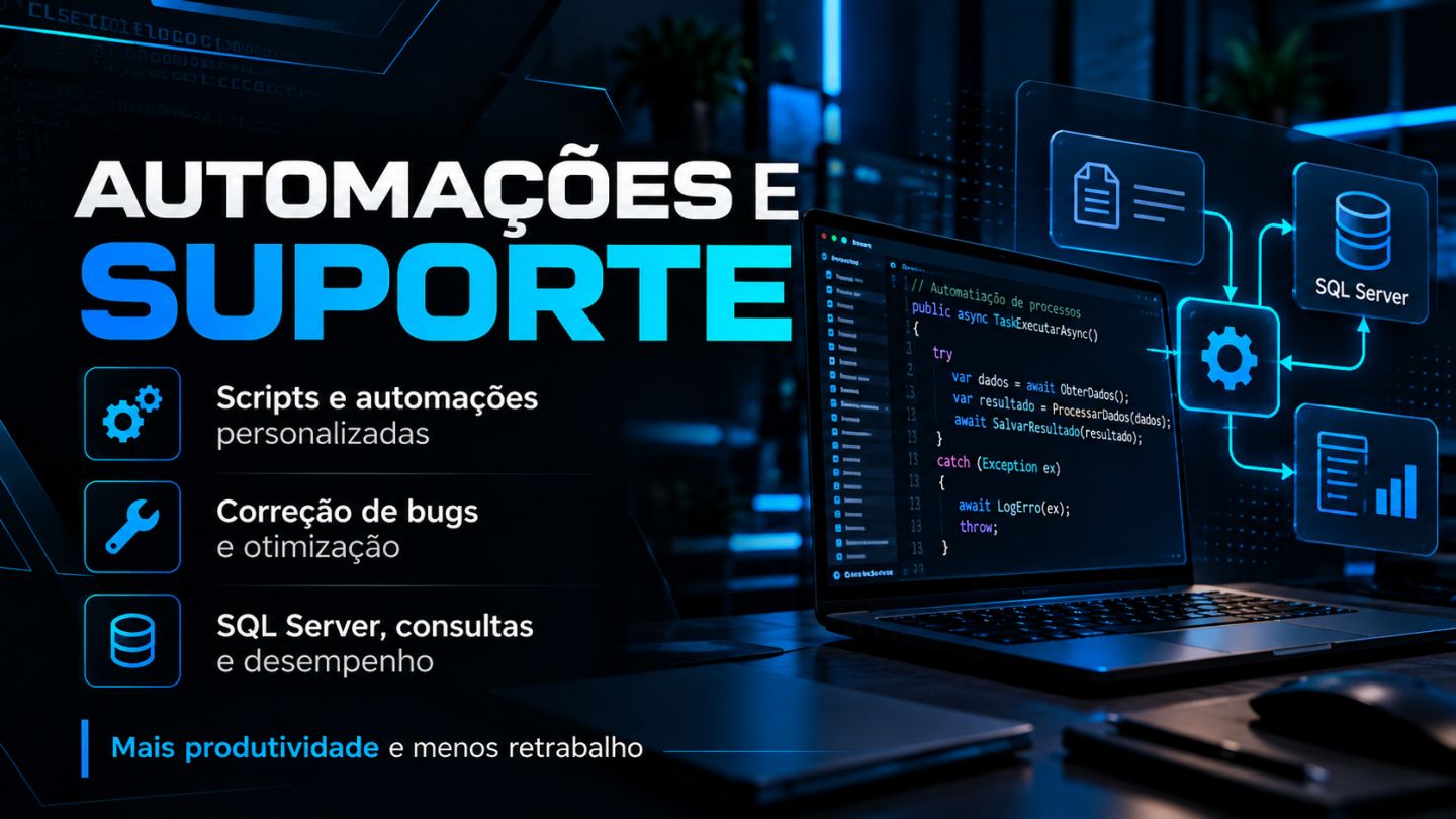 Desenvolvedor Full Stack | Sistemas, Sites, APIs, Automações e Integrações