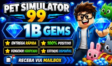[MENOR PREÇO GGMAX] 1 BILHÃO DE GEMAS PET SIMULATOR 99 (PS99) - ENTREGA RÁPIDA
