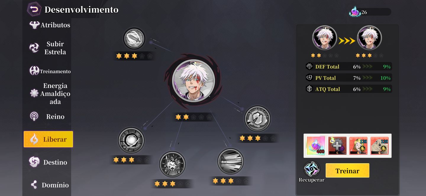 Conta Rei do Jujutsu - Top 3 Server