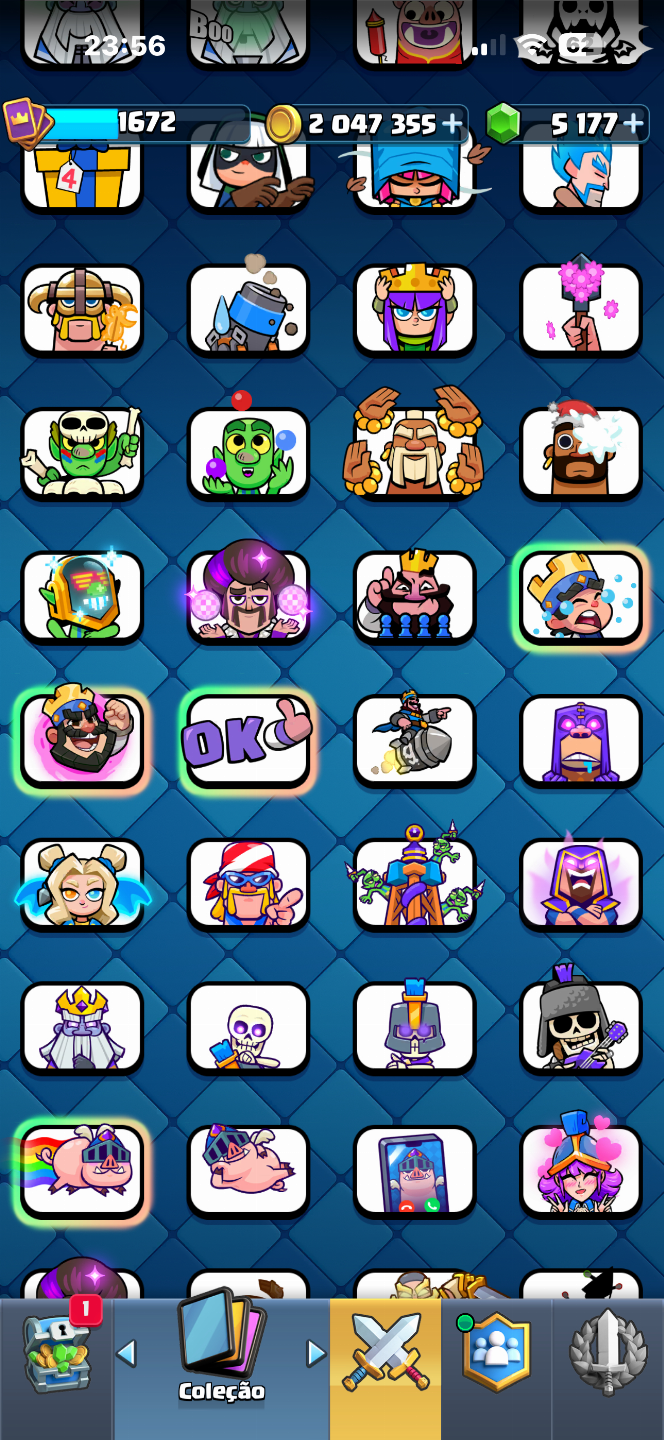 CONTA CLASH ROYALE BEM UPADA NO PRECINHO!!! com 14kbde troféu e 23 evos