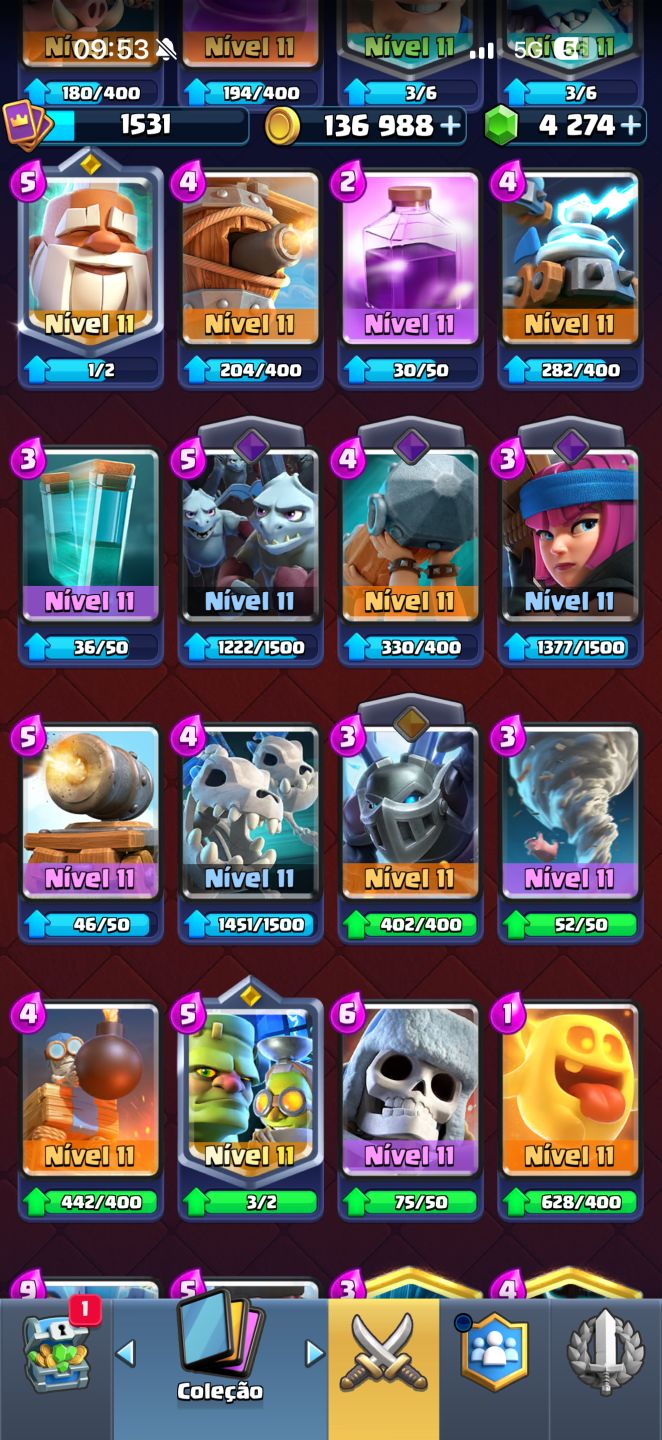 CONTA DE CLASH ROYALE