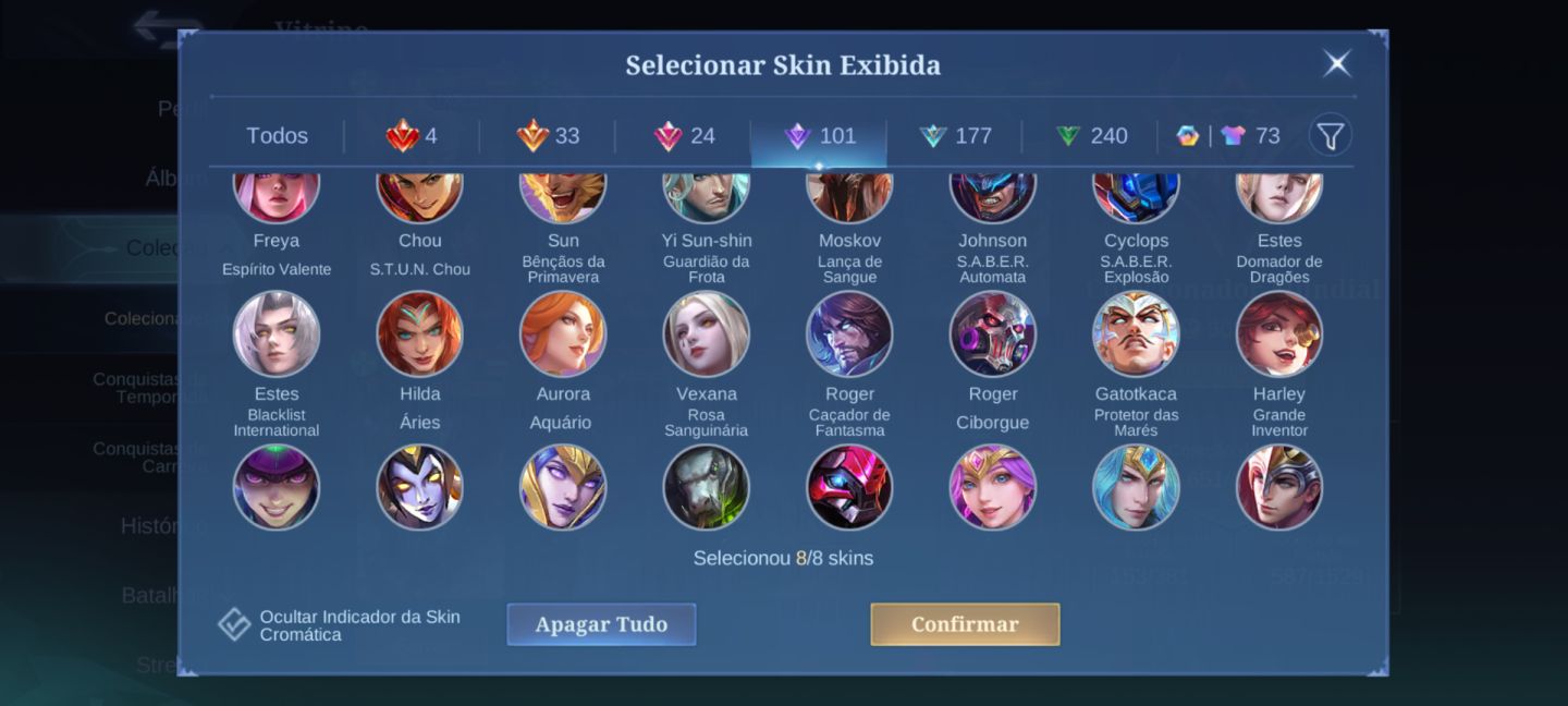 Mobile Legend CONTA COLECIONADOR MUNDIAL