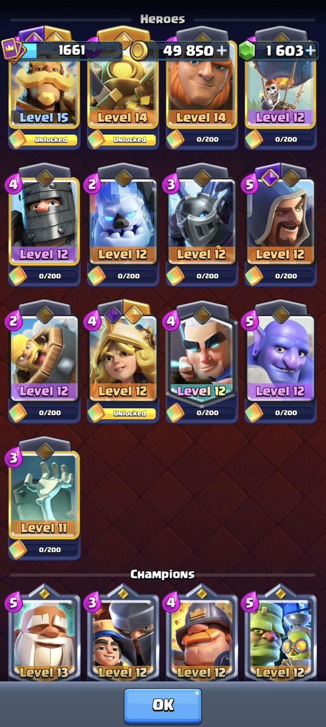 CLAHS ROYALE 17 EVOLUÇÕES | 4 HERÓIS | 1.353 GEMAS | 7 FRAGMENTOS DE EVO
