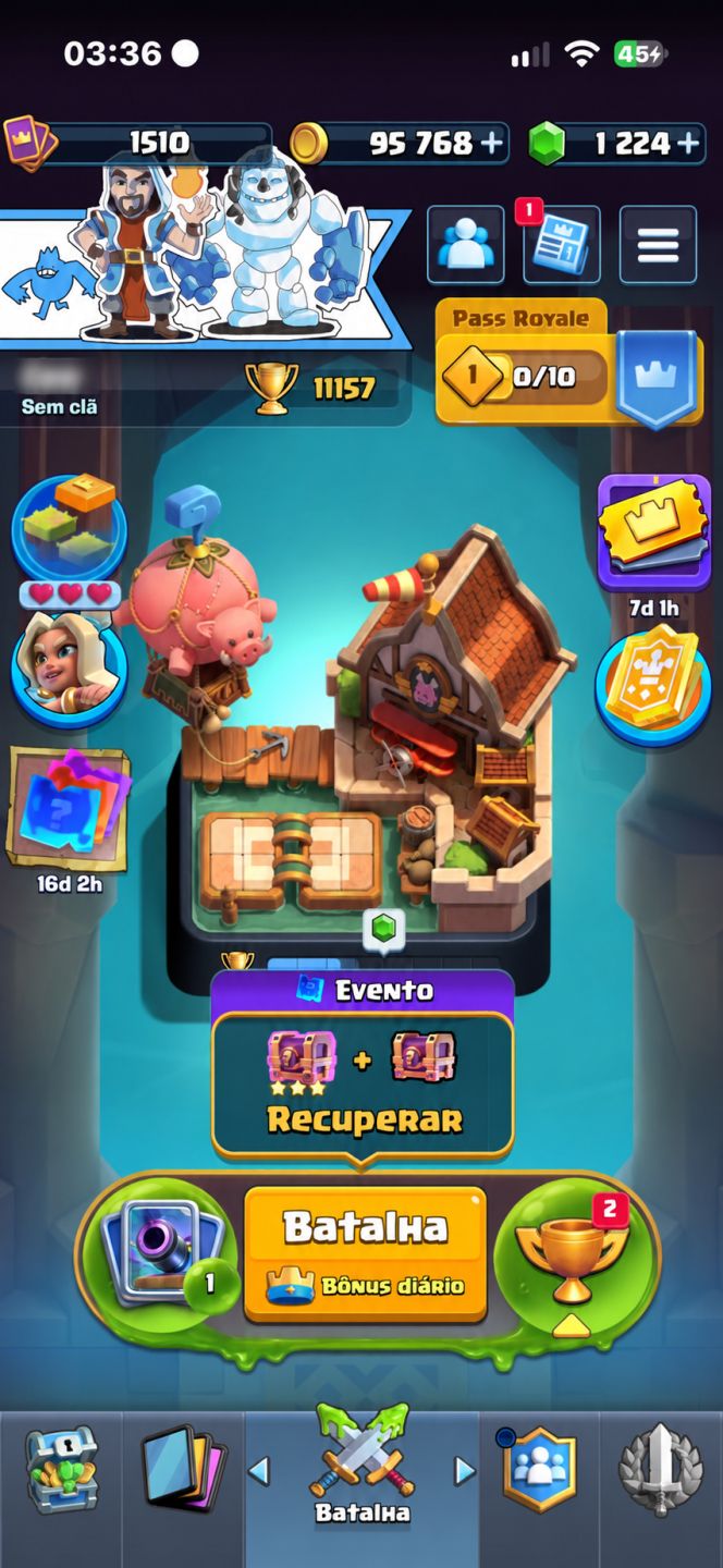 CONTA CLASH OF CLANS + CLASH ROYALE | HERÓIS ALTO NÍVEL + CARTAS 15/16