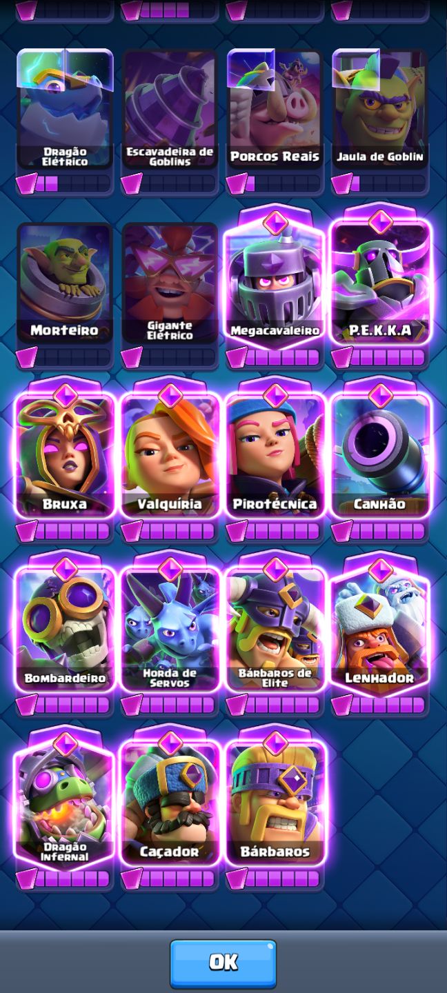 CONTA CLASH ROYALE INSANA! 13 EVOLUÇÕES, CARTAS LVL 16 E 78K DE OURO!