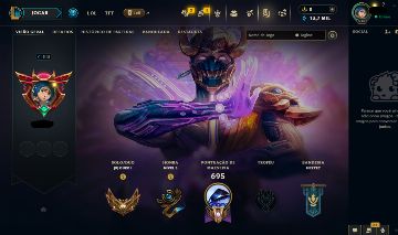 Conta 268 Skins | TODOS os Campeões | Level 518 |