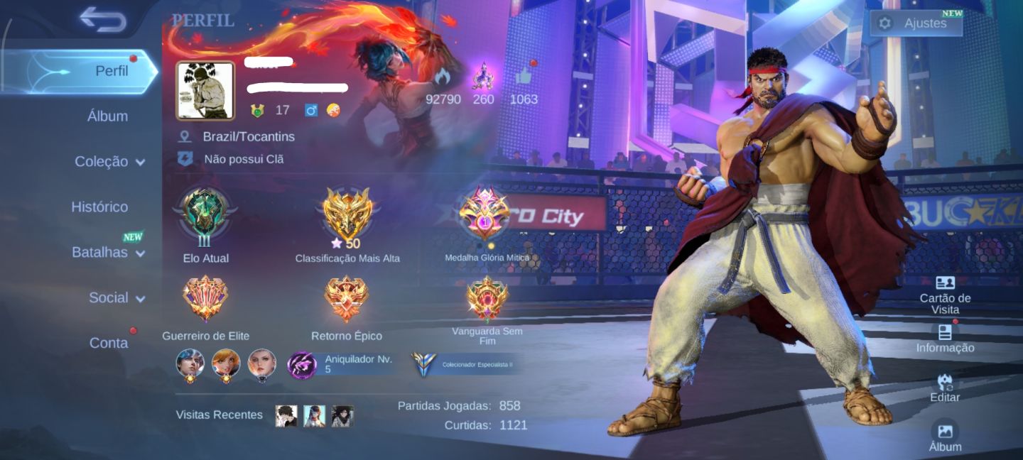 CONTA MOBILE LEGENDS 406 DIMAS SANRIO STREET FIGHTER E JUJUTSU [negócio preço]