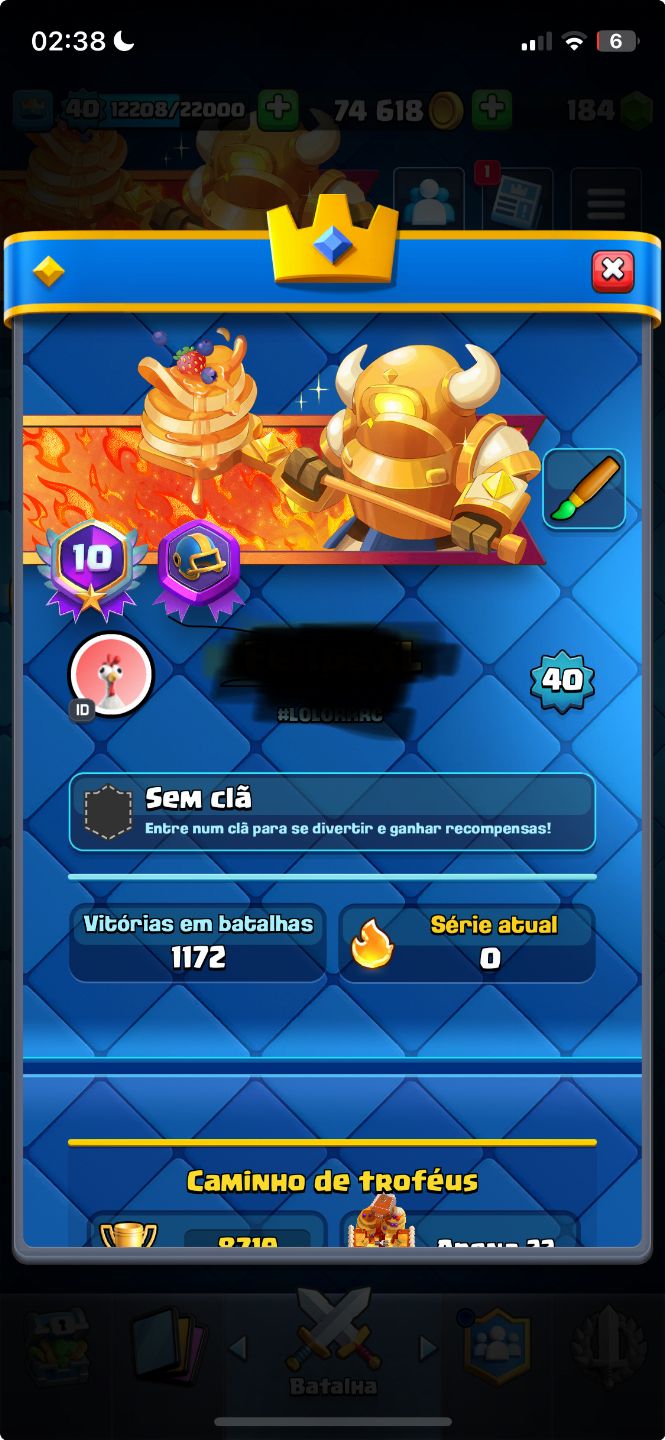 Conta top CLASH ROYALE antiga mais de 10 anos