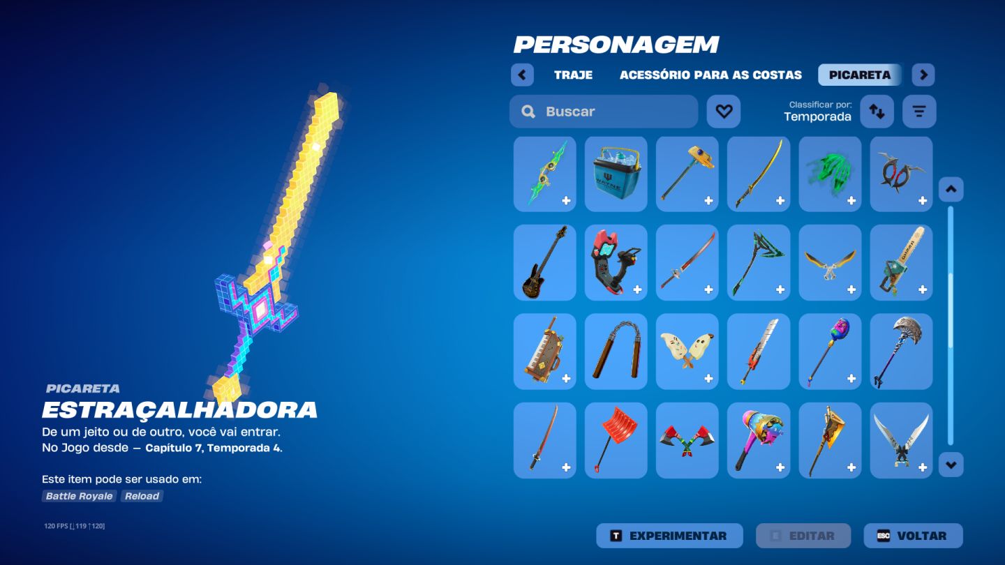 Conta Fortnite com Transcendental e outra skins da Temporada X e mais temporadas
