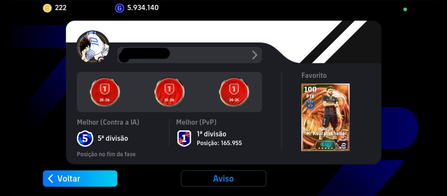 CONTA DE EFOOTBALL 27 COM SHOWTIMES, ÉPICOS E BIGTIMES