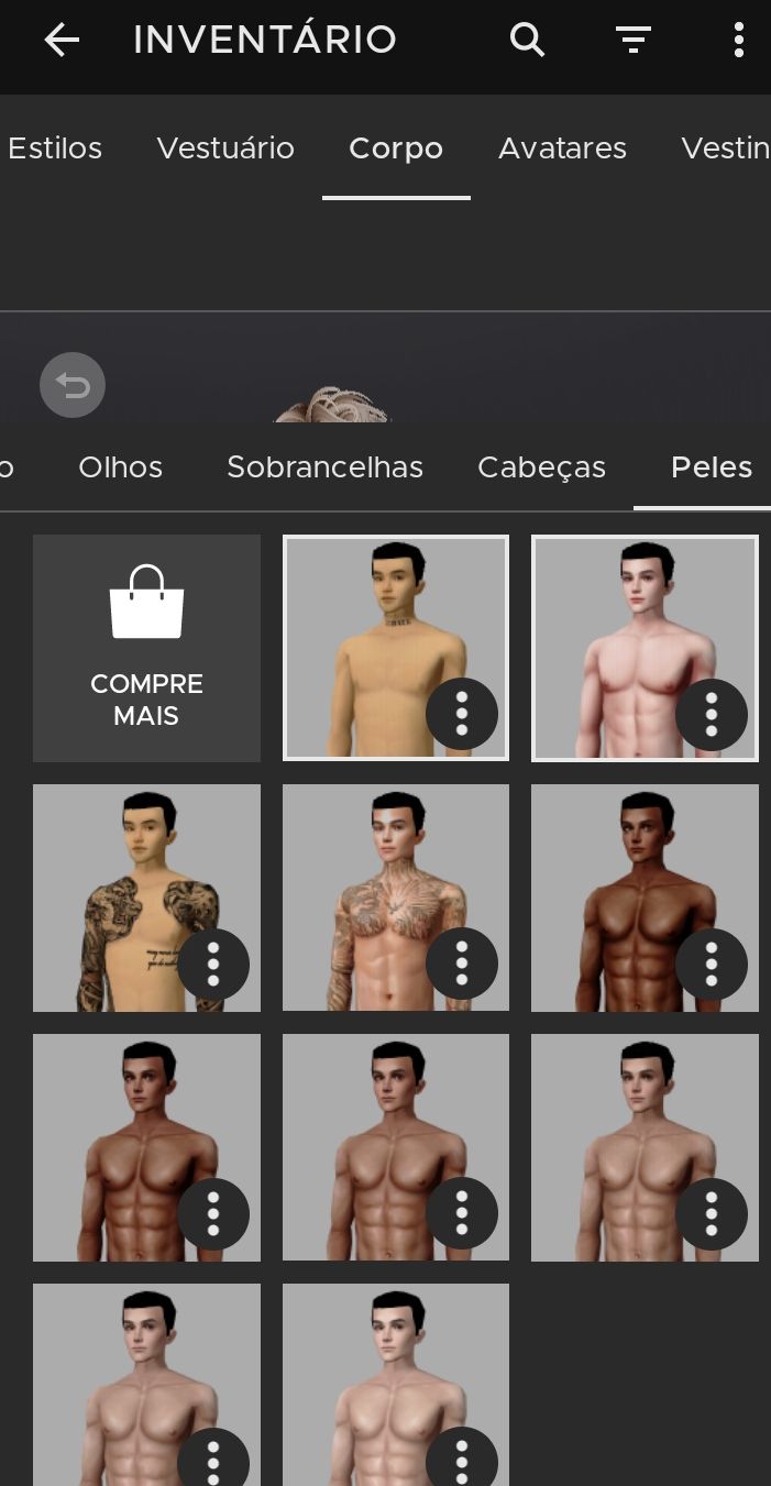 Conta iniciante masculino do imvu