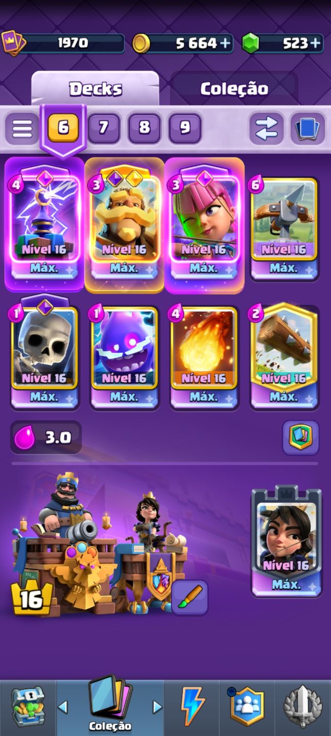 CONTA DE CLASH ROYALE COM 14k TROFÉUS