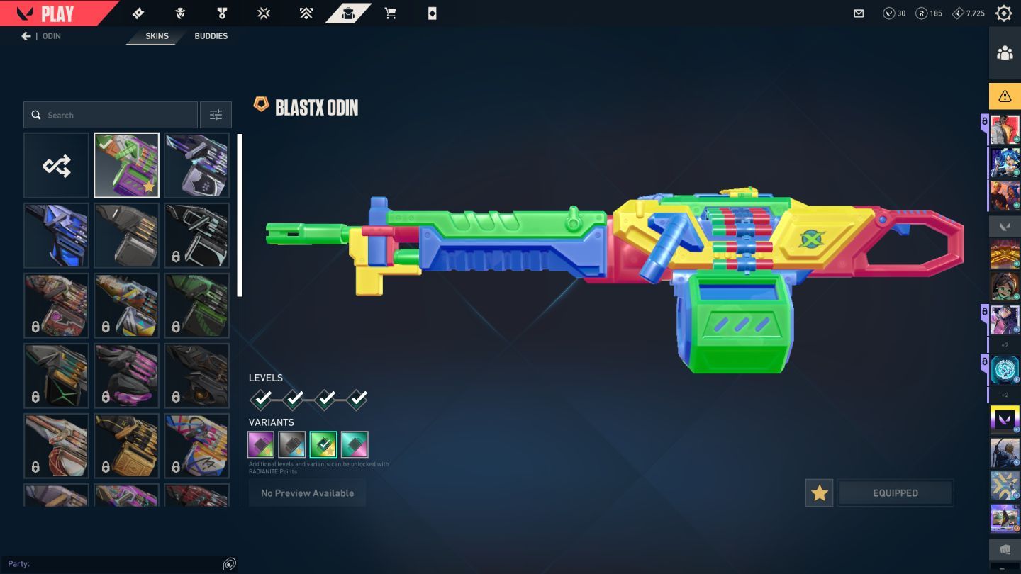 Conta Full com várias skins