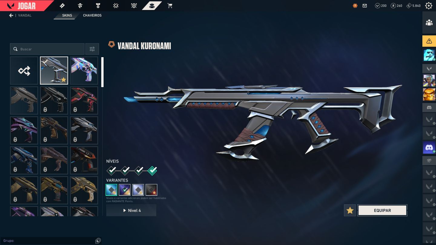 Conta valorant,nivel96,rank ouro,+20skins,xenocaçador,kuronami,karambit rgx,23ag