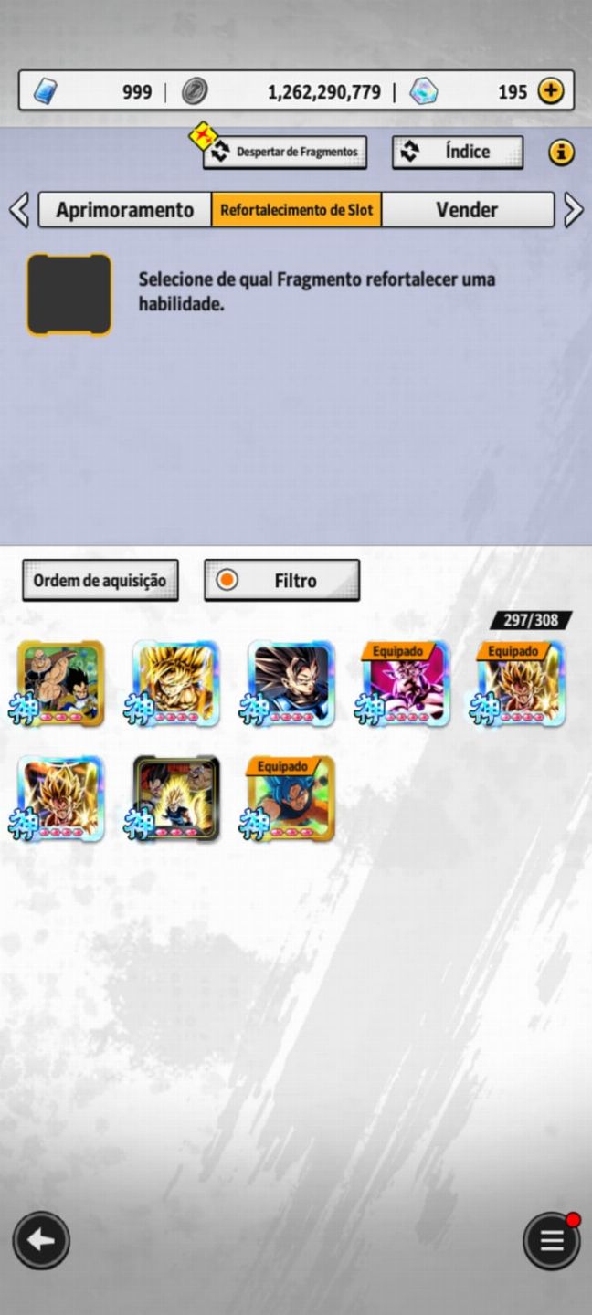 Conta DBZ LEGENDS COM 65 LFS!!!